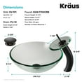 thumbnail image 5 of KRAUS Clear Glass Bathroom Vessel Sink and Waterfall Faucet Combo Set with Matching Disk and Pop-Up Drain, Oil Rubbed Bronze Finish, 5 of 8