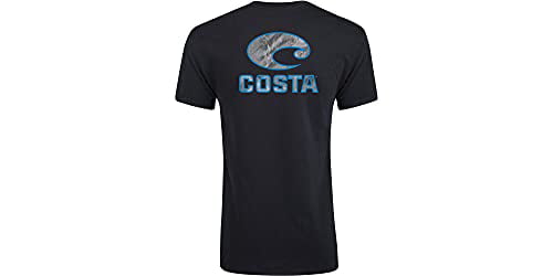 Pick Size-Free Ship Black Costa Realtree Fishing Camo Short Sleeve T-shirt 