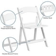 thumbnail image 2 of Flash Furniture Hercules Series White Resin Folding Chair, 2 of 9