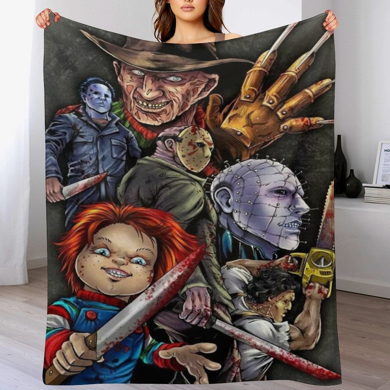 Horror Movie Blanket Halloween Horror Movie Throw Blanket UltraSoft