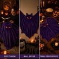 thumbnail image 4 of Halloween Throw Blanket, Purple Bat Shaped Halloween Blanket, 39x59'' Oversized | Ultra-soft Cozy Flannel Blanket, for Sofa Couch Bed Chair, Spooky Halloween Décor, Durable and Machine Washable, 4 of 8