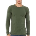 thumbnail image 2 of Bella + Canvas - Jersey Long Sleeve Tee | Men Must Haves,100% Ring-Spun Cotton, Military Green, Pack of 6 - L Size, 2 of 5