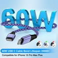 thumbnail image 2 of Usb C Cable 10ft,HopePow 3pack Usb C to Usb C Cable 6ft 3A Nylon Braided Super Long Type C Charger Fast Charging Cable 10 Feet Usb C for Samsung High Speed Android Phone Charger Cord Type C, 2 of 8