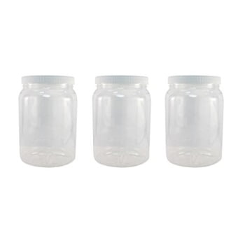 lids jars oz plastic pinnacle mercantile screw mouth crystal pet clear wide