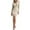 Beige, variant on yillto Women Knit Dress Split Long Sleeve Ruched Slim Midi Dresses High Waist Ribbed Formal Outfits