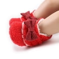 thumbnail image 5 of Orchip Autumn Winter Fleece Booties Newborn Baby Boy Girl First Walkers with Bow 0-18M, 5 of 6
