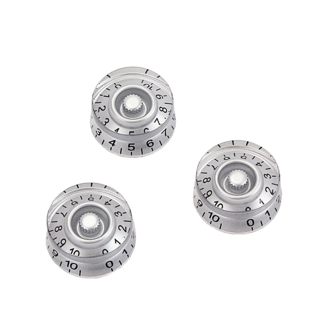 Miangastore 3 PCS/ Set Guitar Volume Tone Control Knobs Rotary Knobs for Epiphone Style Electric Guitar Parts Replacement (White)