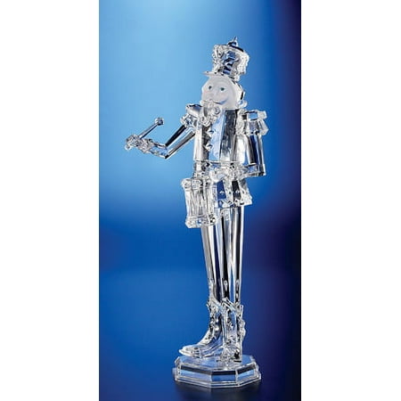 CC Christmas Decor Pack of 2 Icy Crystal Decorative Christmas Nutcracker Drummer Figure 18"