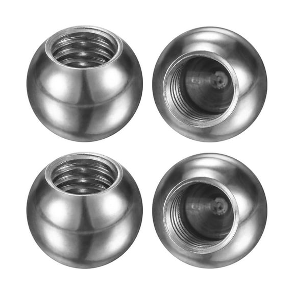 Uxcell 4Pcs Threaded Ball Nut Knobs M6x10mm 304 Stainless Steel Female Thread Ball Cap