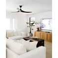 thumbnail image 6 of 3 Blade 60 inch Ceiling Fan with Light Kit-Matte Black Finish-Dark Walnut Blade Color Bailey Street Home 96-Bel-3087748, 6 of 10