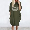 thumbnail image 2 of El vestido estampado de manga larga sexy con bolsillo suelto y cuello redondo casual de talla grande de invierno para mujer Fridja  yut1034, 2 of 4