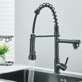 thumbnail image 5 of Senlesen Matte Black Ceramic Swivel Single Handle Kitchen Faucet, 5 of 12