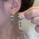 thumbnail image 3 of Pendientes largos de cristal con flecos para mujer, 3 of 9