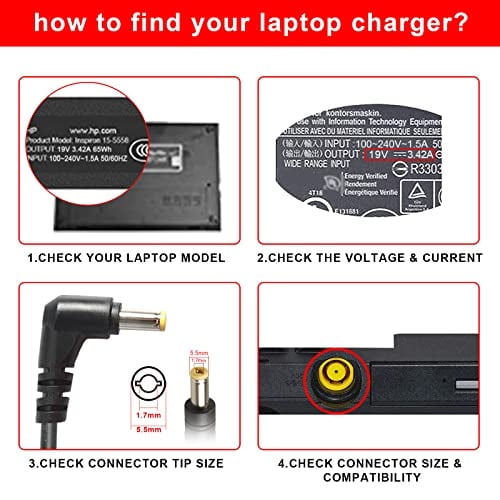 AC Doctor INC 19V 3.42A 65W Adaptador de CA Cargador para Acer Aspire