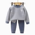 thumbnail image 5 of Gibobby Toddler Boys Pajamas Baby & Toddler Boy Striped Pajamas Set 2-Piece Long Sleeve Soft Sleepwear Cozy Fall Winter for 1t 2t 3t 4t 5t 6t Boy Toddler Boys Clothes,Navy,Size 7-8 Years, 5 of 5