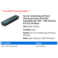 thumbnail image 2 of Fan, Air Conditioning and Power Steering Accessory Drive Belt - Compatible with 1982 - 1984 Chevy K10 6.2L V8 Diesel 1983, 2 of 2