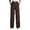 A-Coffee605, variant on Buckle Waist Wide Leg Pants for Women Pleated Formal Office Long Trousers