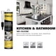 thumbnail image 2 of Sellador de silicona STANLEY para cocina y baño, 300 ml, blanco, 1 paquete, 2 of 3