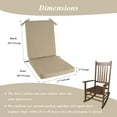 thumbnail image 6 of Rocking Chair Cushion Set with Machine Washable Cover Non-Slip Rocking Chair Cushions Indoor Seat and Back Pads with Ties 1 Pack, 2 Piece Set, 20"x 17"x 2" (Beige), 6 of 14