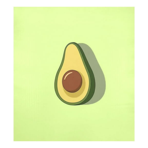 IAUYY Magnetic decorative sticker - 23x26 Inch PVC Refrigerator Decorative Cover, Removable DIY Art for Kitchen Appliances Avocado Illustration