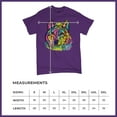 thumbnail image 5 of Tee Hunt Stare of The Wolf T-Shirt Dean Russo Colorful Neon Animal Men's Tee, Purple, 4X-Large, 5 of 5