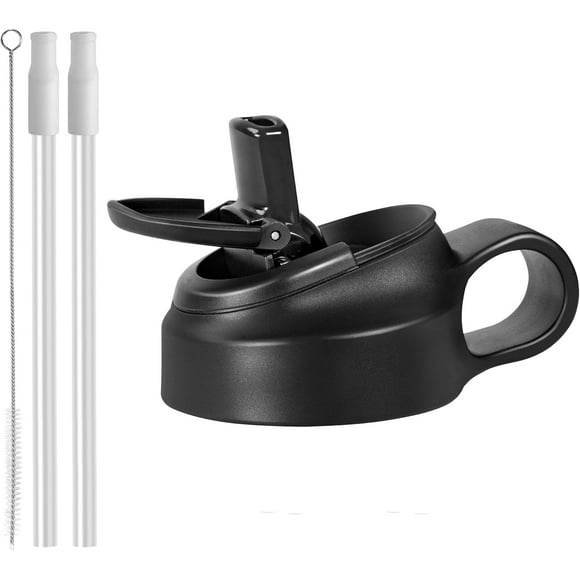 TRAHOO-Straw lid for Hydro Flask 12-64 oz Wide Mouth,Replacement Lid with Straw for Hydroflask/Thermoflas/Iron Flask/Takeya/Simple modern 2.28" Wide Mouth Bottles