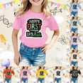 thumbnail image 2 of Kcolen Back To School Shirt for Girls, Cute Letter Print Short Sleeve Preppy First Day of School T-Shirt Casual School Outfit Top, 2 of 5