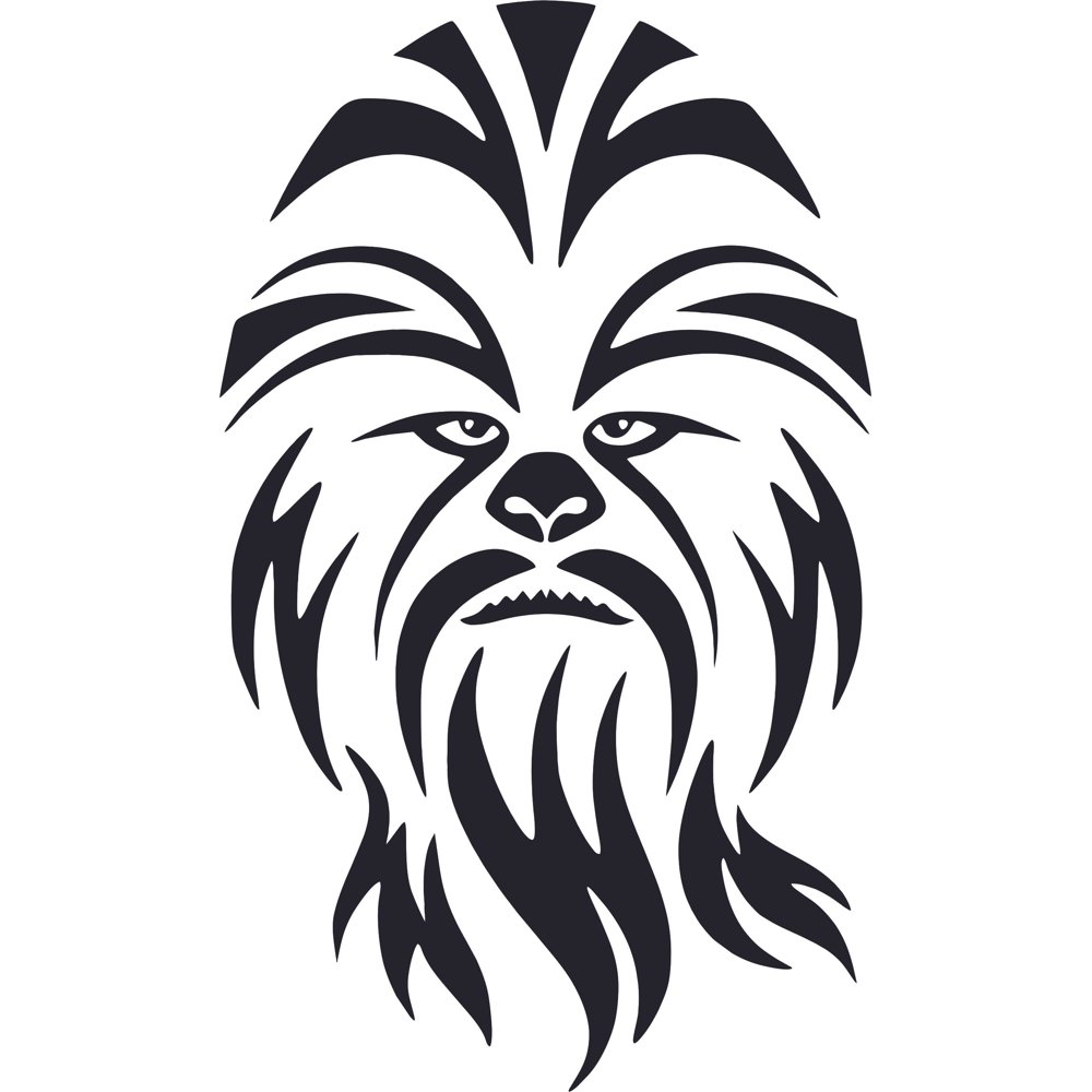 Star Wars Chewbacca Cartoon Character Wall Art Vinyl Sticker Design