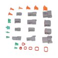 thumbnail image 2 of Male And Female Terminals, Waterproof Connector Easy Crimping 16-22AWG Various Hole Types Brass Tinned With Sealing Rings For Automotive And Boats, 2 of 8