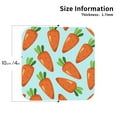 thumbnail image 3 of Kll Square Drink Coasters Set Of 4,Pu Leather Absorbent Coasters Set Decorative Coffee Cup Coasters Housewarming Gift For Home Decor-Cartoon Carrot, 3 of 9