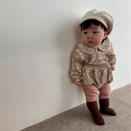 

Hunpta Baby Newborn Infant Girls Boys Spring Autumn Floral Long Sleeve Short Pants Shirt Shorts Set Outfits Clothes