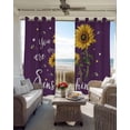 thumbnail image 4 of Purple Sunshine Sunflower Blackout Curtains 90 Inches Long for Bedroom, Pastoral Bees Farmhouse Floral Thermal Insulated Room Darkening Black Out Window Curtain Panels Grommet Drapes for Living Room, 4 of 8