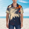 thumbnail image 2 of Balery American Bald Eagle A Camisas hawaianas de manga corta para hombre, camisas playeras de corte holgado, camisas de vacaciones con botones,Large, 2 of 7