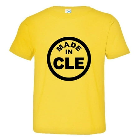 

PleaseMeTees™ Toddler From Born Made In Cleveland OH Logo Label HQ Tee