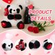 thumbnail image 3 of Peluche con forma de panda HollyHome, 25 cm, con globo de amor, 3 of 9