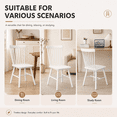 thumbnail image 3 of Fancrou Farmhouse Windsor Dining Chairs Set of 4, Spindle Back Wood Chairs for Kitchen and Living Room, Country Style Restaurant Seating, White, 3 of 13