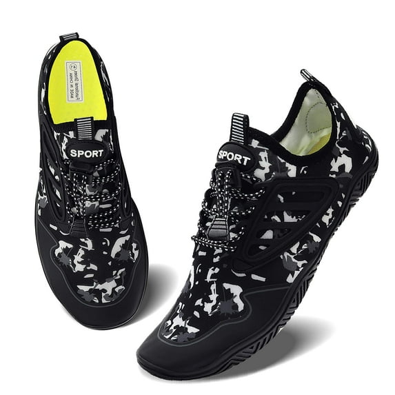 MAYZERO Water Shoes Swim Surf Shoes Beach Pool Shoes Wide Toe Hiking Water Sneakers Quick Dry Aqua Shoes for Men and Women