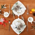 thumbnail image 4 of GZHJMY Pinecone Leaves Cloth Napkins Washable Napkin for Dinner Table Decorative for Home Dinner Restaurant Parties 20 Inch 4 Pack Decorative Washcloths, 4 of 7