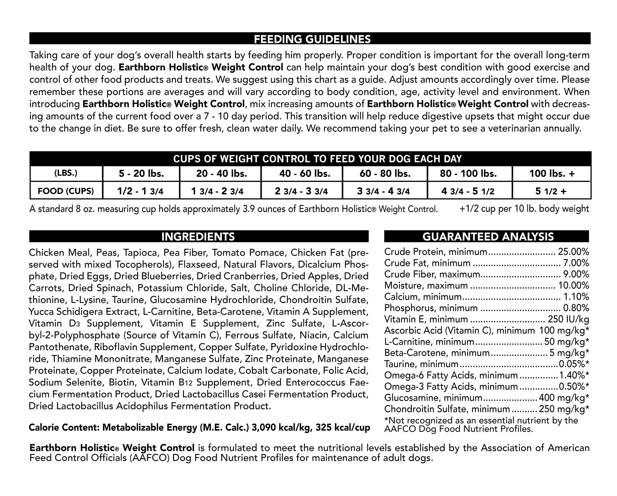earthborn weight control
