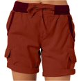thumbnail image 2 of Hiking Cargo Shorts for Women Quick Dry Athletic Shorts for Camping Golf Summer Casual Shorts with Pockets, 2 of 7