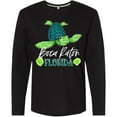 thumbnail image 3 of Inktastic Boca Raton, Florida Happy Sea Turtle Long Sleeve T-Shirt, 3 of 5