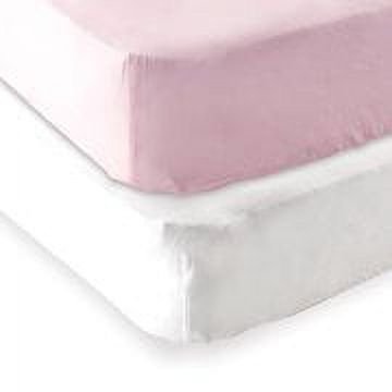 Luvable Friends Baby Boys' and Girls' Fitted Portable Crib Sheet, 2-Pack, Choose Your Color