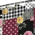 thumbnail image 3 of Pioneer Flower Floral Print Pattern Shower Curtain 72"x84", Bathroom Decorative Shower Curtain Set with 12 Hooks, Waterproof Washable, 3 of 6