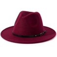 thumbnail image 1 of SURJDE Women Belt Buckle Fedora Hat, 1 of 6