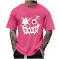 thumbnail image 2 of Homenesgenics Mens Shirts Men Tops T Shirts for Man Summer Fashion Casual Men's Round Neck Printed T-Shirt Top Red L, 2 of 4