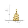 thumbnail image 5 of Auriga Fine Jewelry 14K Yellow Gold Polished Teddy Bear Charm Pendant for Women (L-12 mm,W-8 mm), 5 of 7