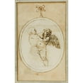 thumbnail image 3 of Annibale Carracci 11x14 Black Modern Framed Museum Art Print Titled - Two Putti Fighting; Study for the Galleria Farnese (1599-1601), 3 of 5