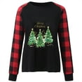 thumbnail image 4 of XFYSSS Fashion Casual Ladies' Christmas Printed Round Neck Checkered Long Sleeved T-Shirt Loose Top Long Sleeve Round-Neck Blouses & Shirts, 4 of 4