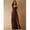 Brown-S, variant on Brown Sweetheart Neck Ruffle Maxi Dress With High Slit For Evening Party