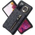 thumbnail image 5 of Samsung Galaxy S20 5G Phone Case for Women with Card Holder,Samsung S20 Case Wallet Crossbody Lanyard with Strap,Credit Card Slots Kickstand Case with Ring Holder,6.2 Inch,Black Leopard, 5 of 14